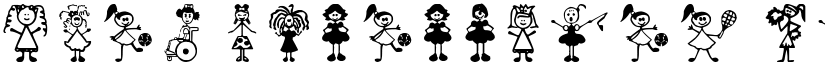 Girl Characters Regular font