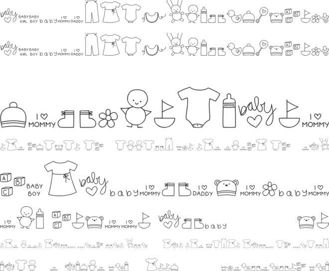 MTF Itty Bitty Baby font preview