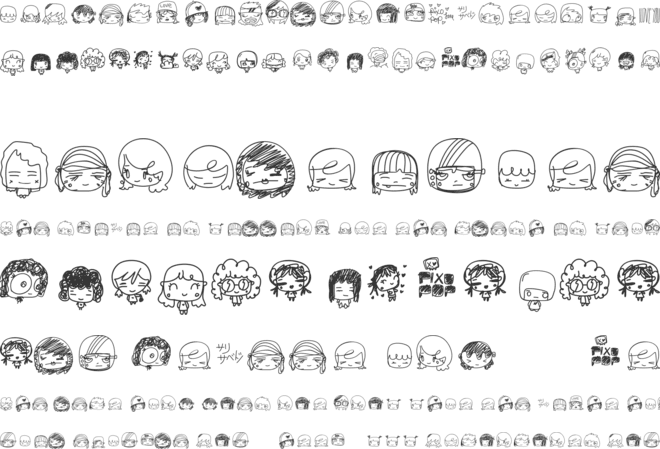 PixopopKawaiiGirls font preview