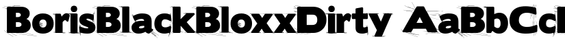 BorisBlackBloxxDirty font
