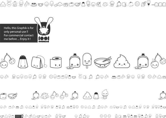 Kawaii Food Font font preview