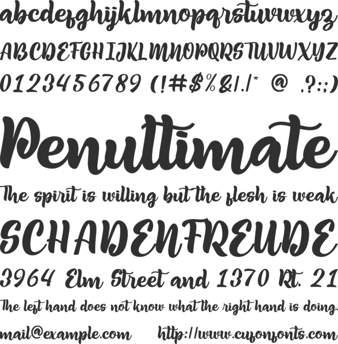Beabella font preview