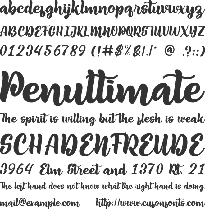 Beabella font preview