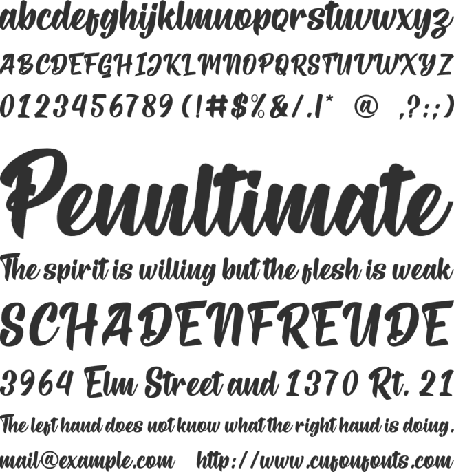 Reality Magic font preview