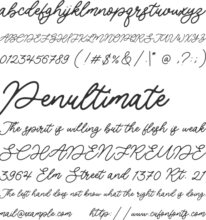 Luckangle font preview