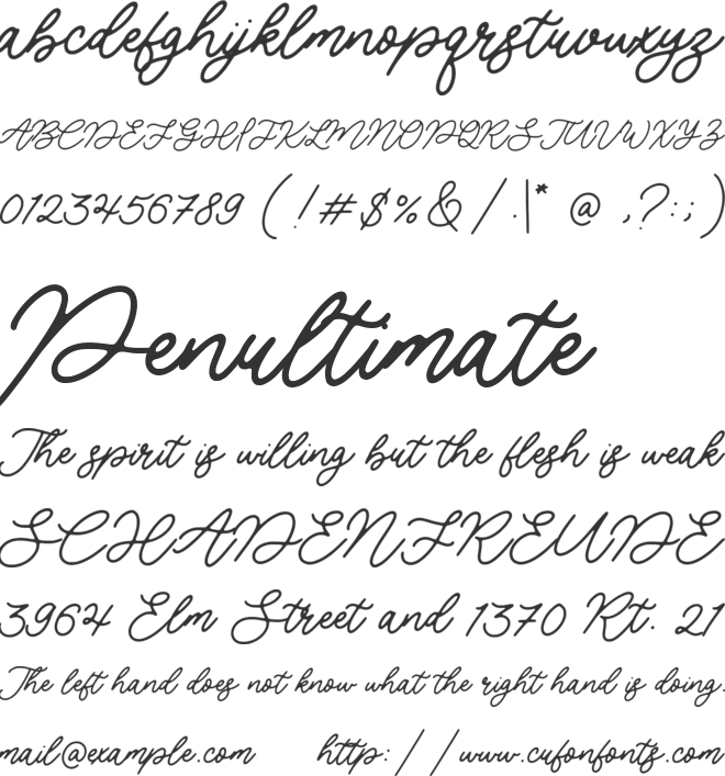 Luckangle font preview