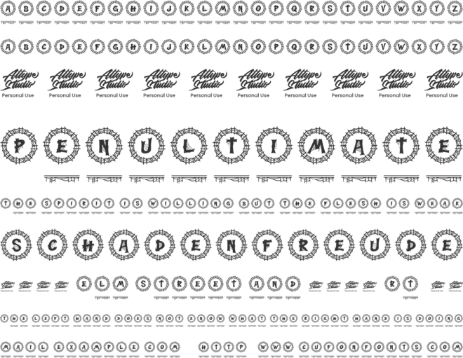 Webi Halloween Monogram font preview