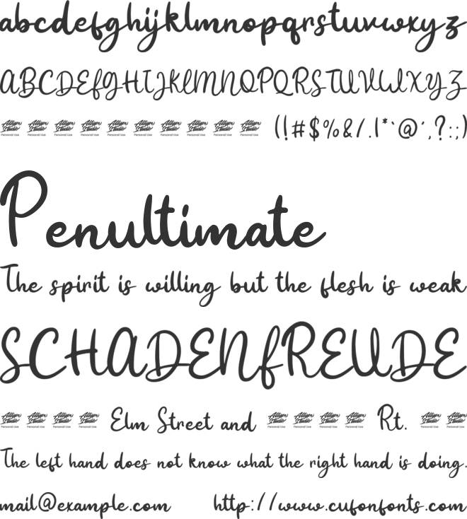 Mittan Candy font preview