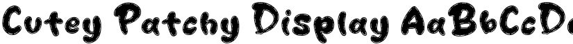 Cutey Patchy Display font