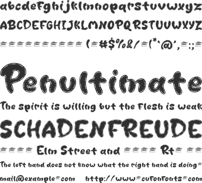 Cutey Patchy font preview