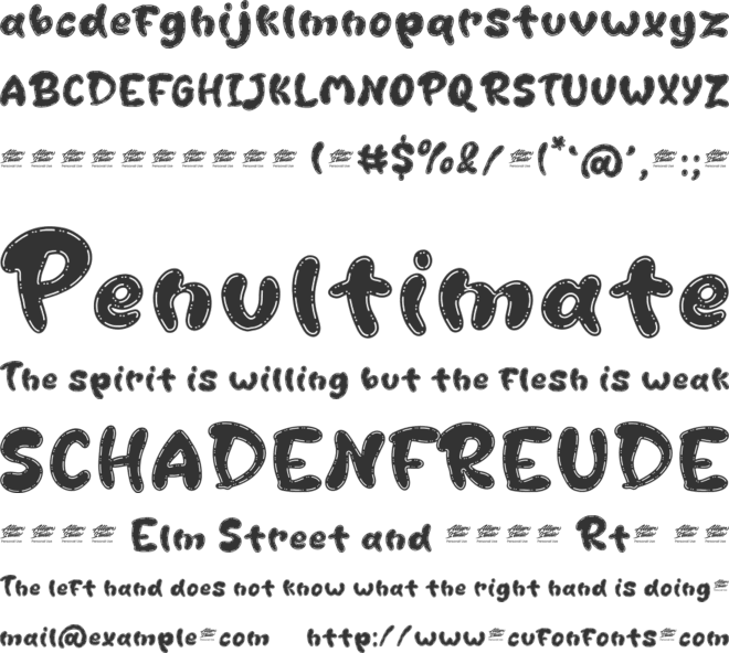 Cutey Patchy font preview
