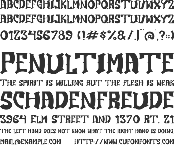 Spooky Night font preview