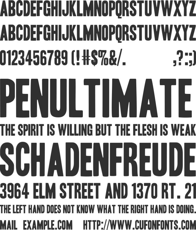 Headline font preview