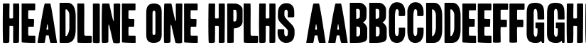 Headline One HPLHS font