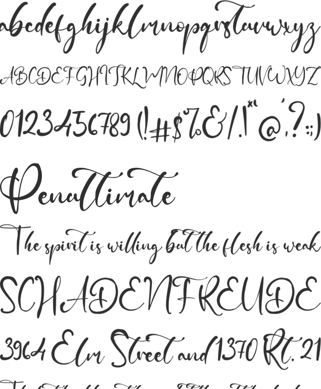 Russle font preview