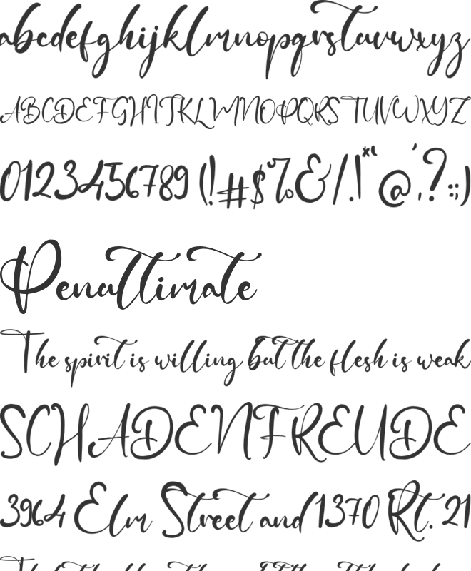 Russle font preview