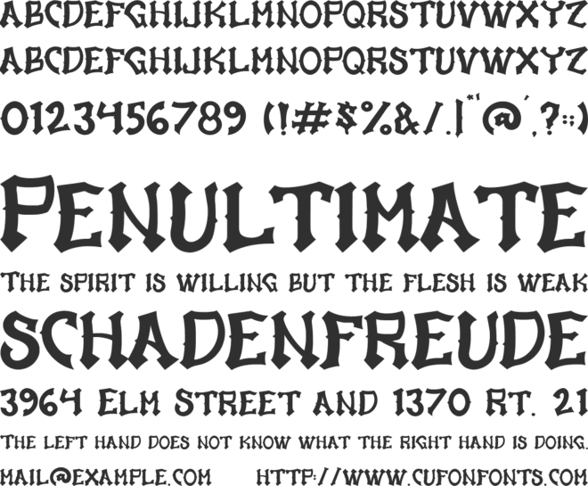 Nectura font preview