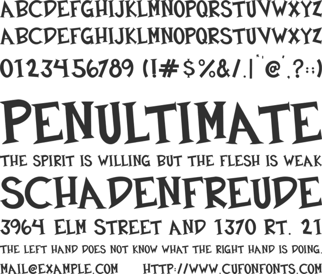 Black Wizard font preview