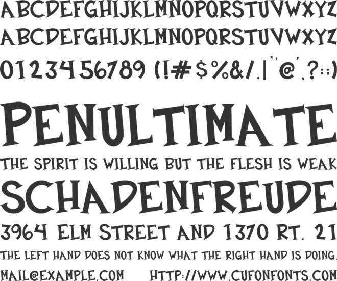 Black Wizard font preview