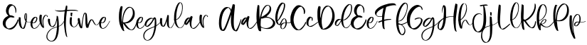 Everytime Regular font