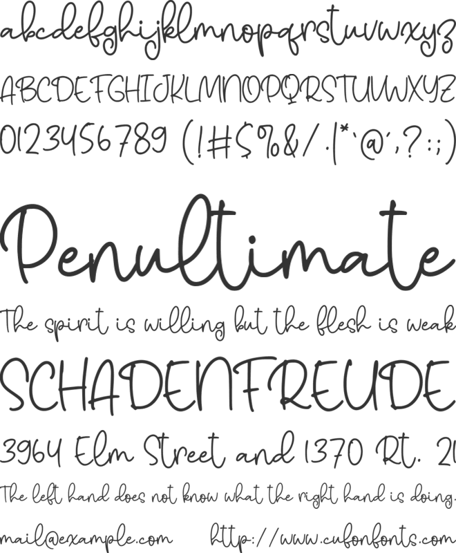 Nightspot font preview