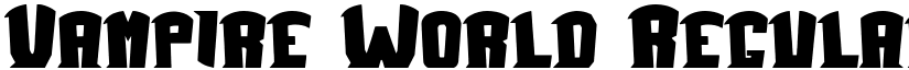 Vampire World Regular font