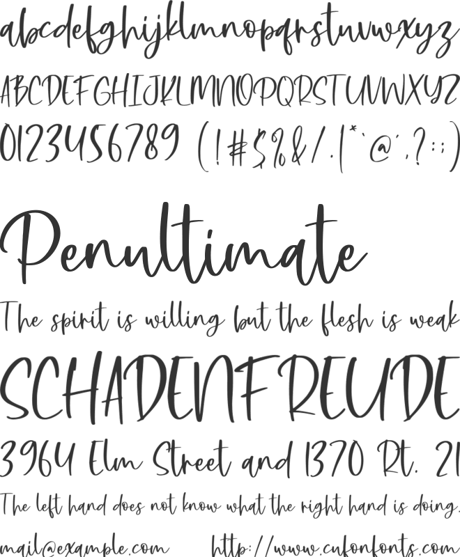 Congregate font preview