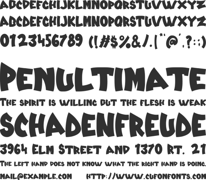 Zombie Zone font preview