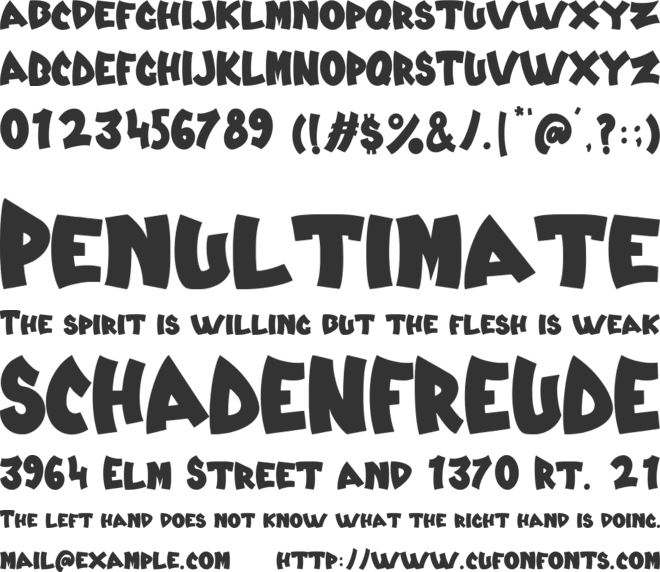 Zombie Zone font preview