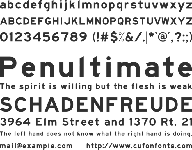 Freeway Gothic font preview