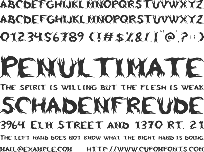 Soul Eater font preview