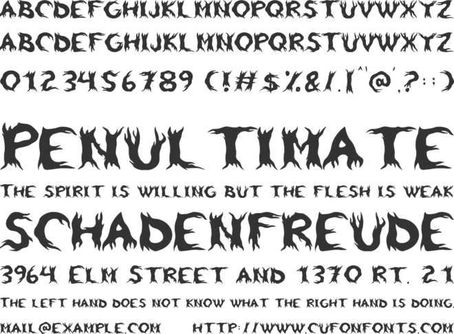 Soul Eater font preview