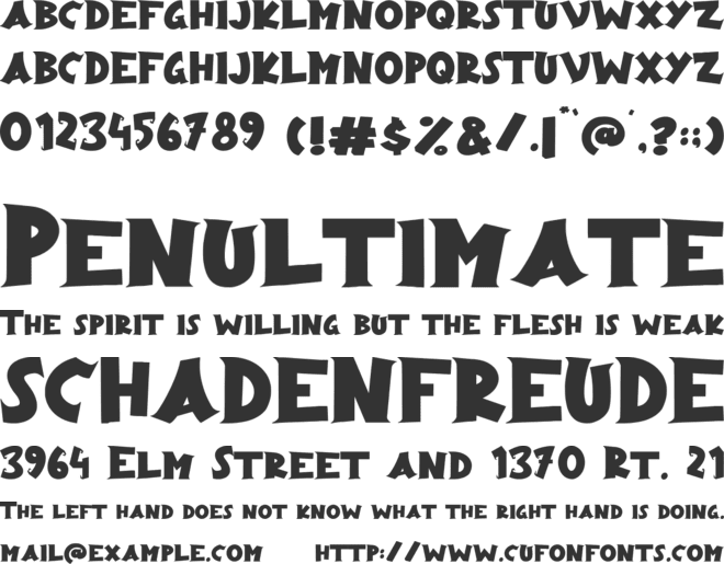 Place Witch font preview