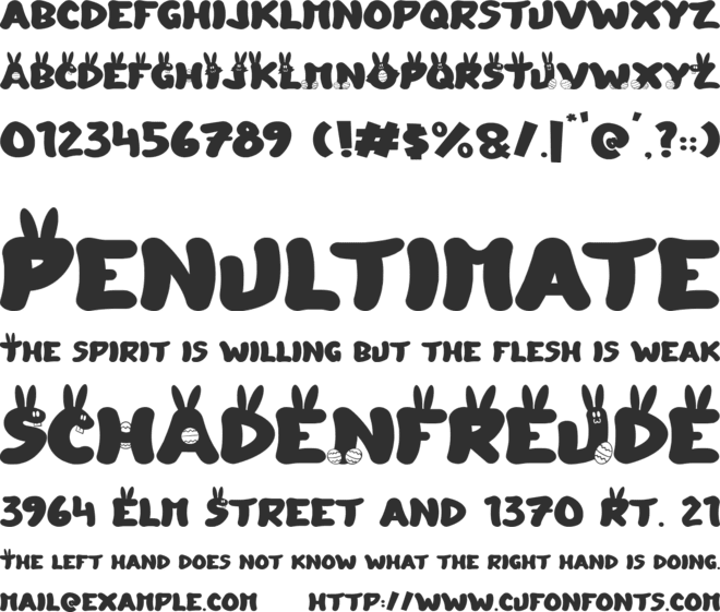 Easter Lover font preview