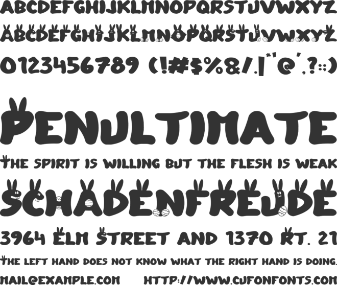 Easter Lover font preview