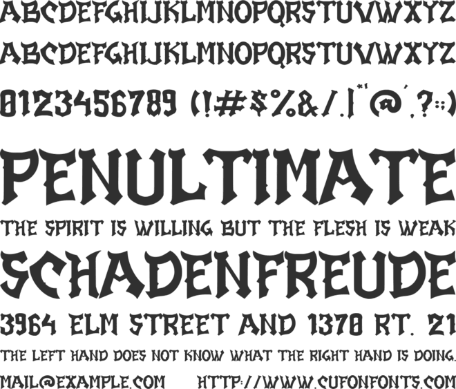 Outflow font preview
