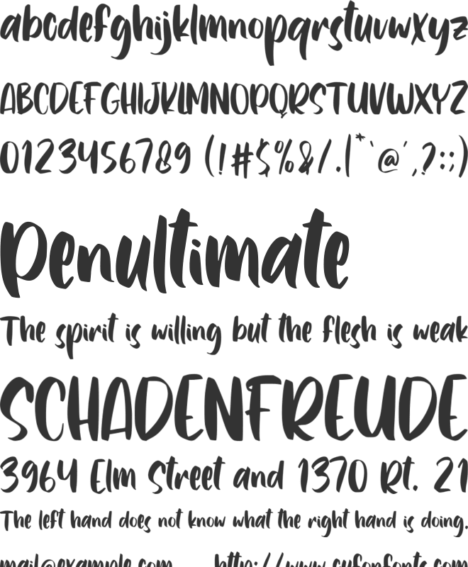 Brillo Solar font preview