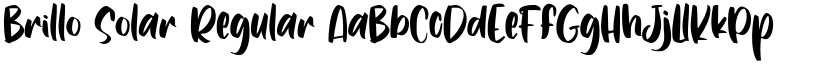Brillo Solar Regular font