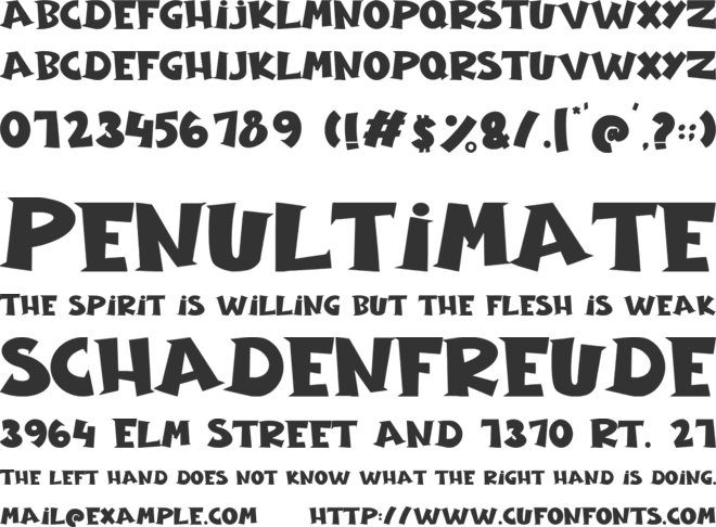 Angry Shadow font preview