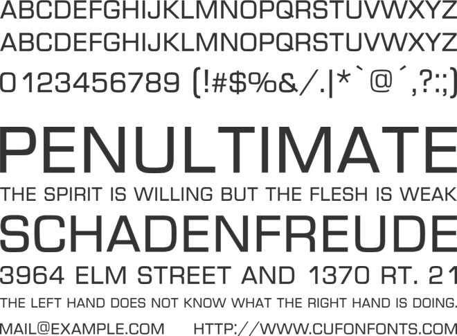 Euro Caps font preview