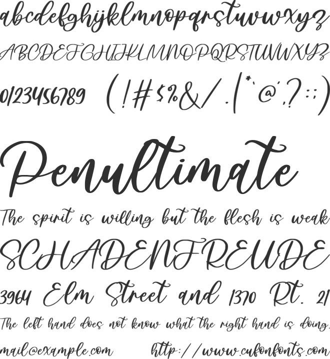Incredible Holiday font preview