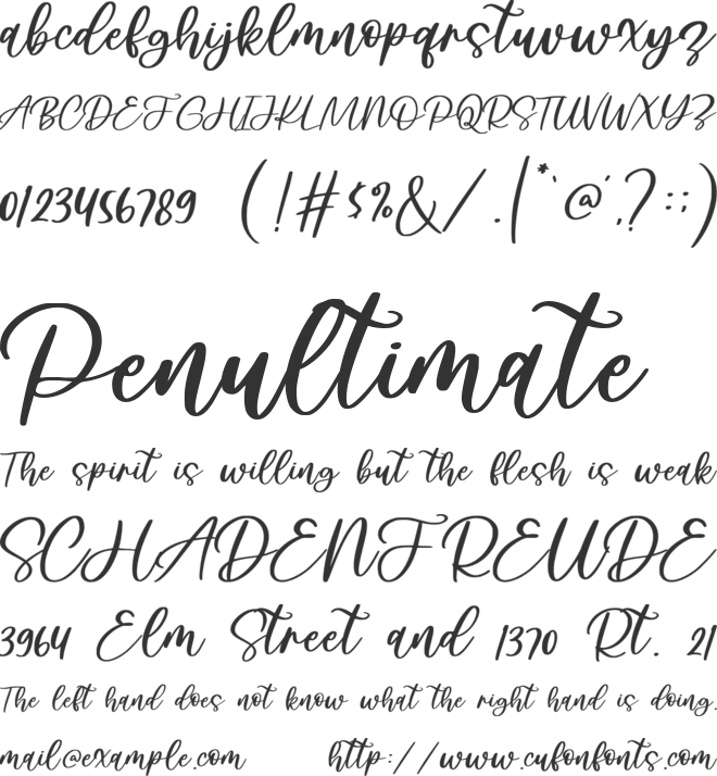 Incredible Holiday font preview