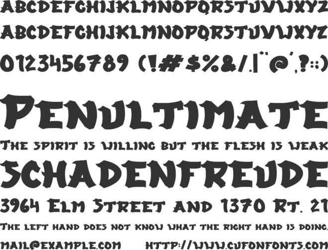 Evil Inside font preview