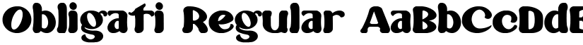 Obligati Regular font