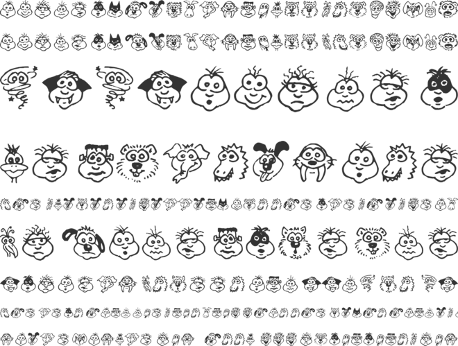 Kims Toons font preview