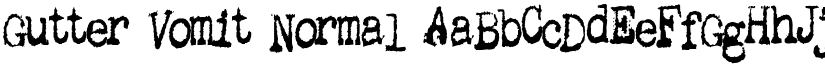 Gutter Vomit Normal font