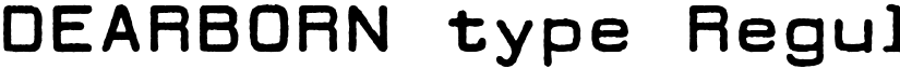 DEARBORN type Regular font