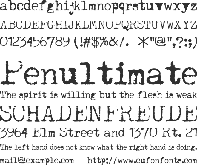JCAguirreP - Old Type font preview