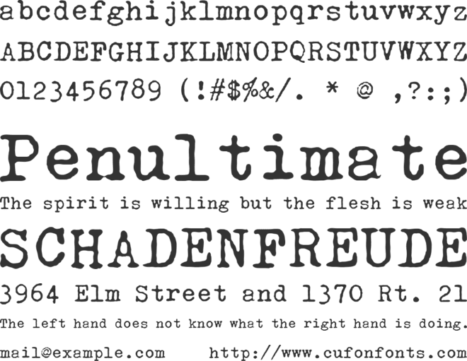 Olivetti Valentine font preview