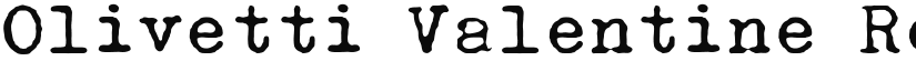 Olivetti Valentine Regular font